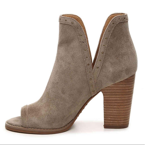 LUCKY BRAND GENUINE SUEDE PEEP TOE BOOTIES LIBETH - Picture 10 of 10